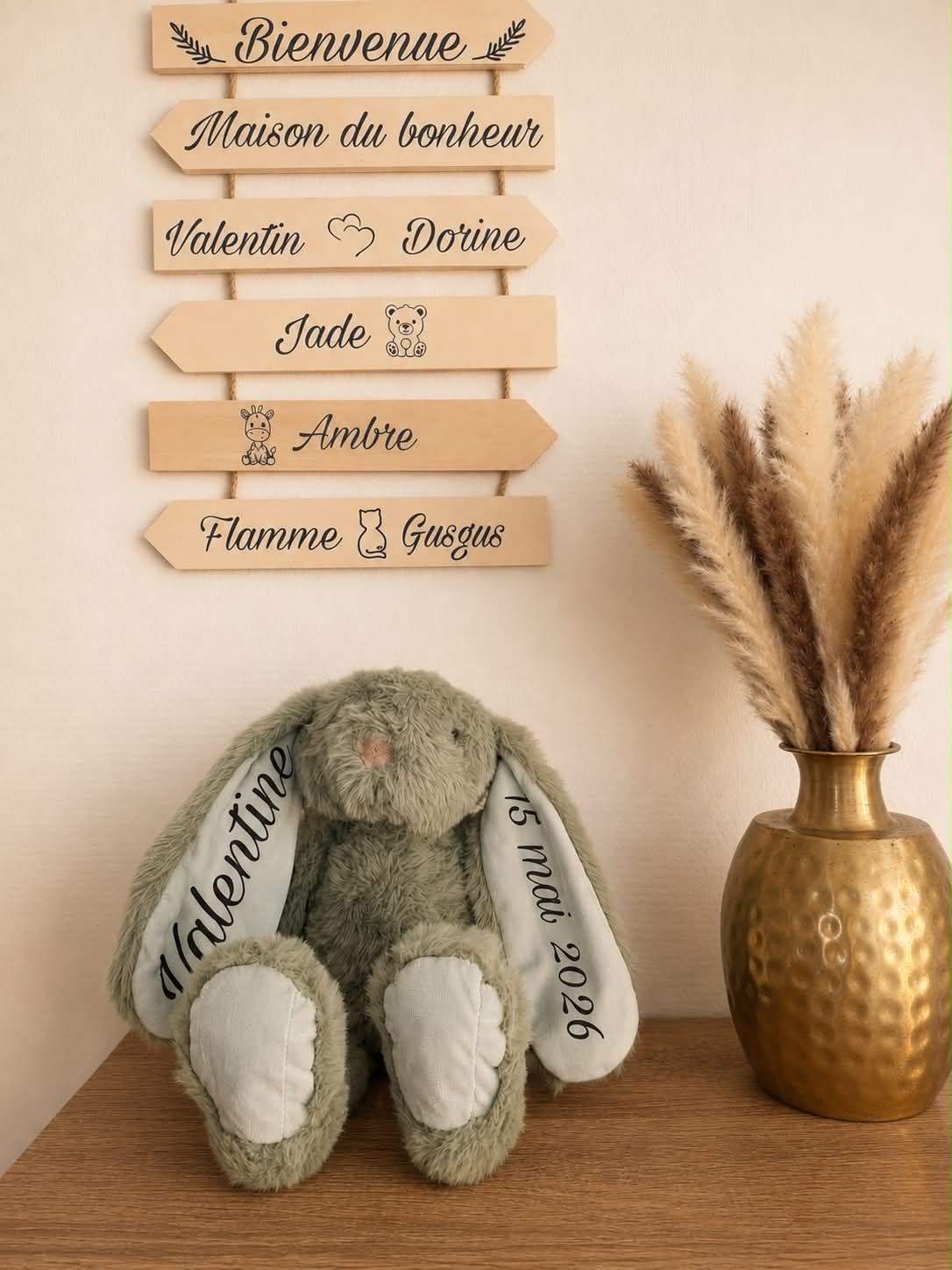 Peluche lapin personnalisable