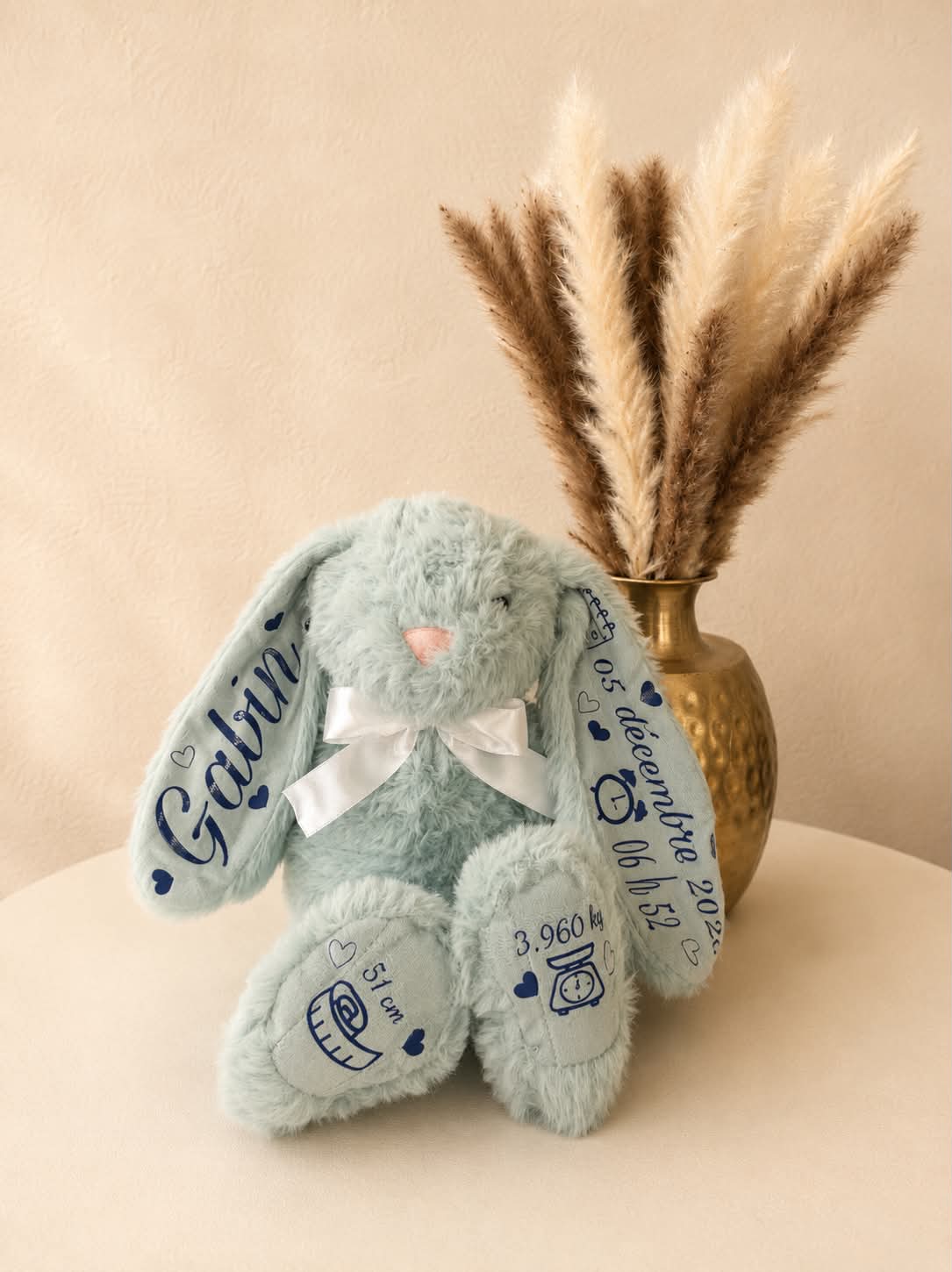 Peluche lapin personnalisable