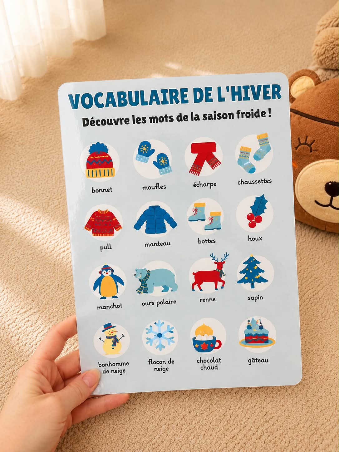 Fiche  pour l’apprentissage du langage et de l'écriture