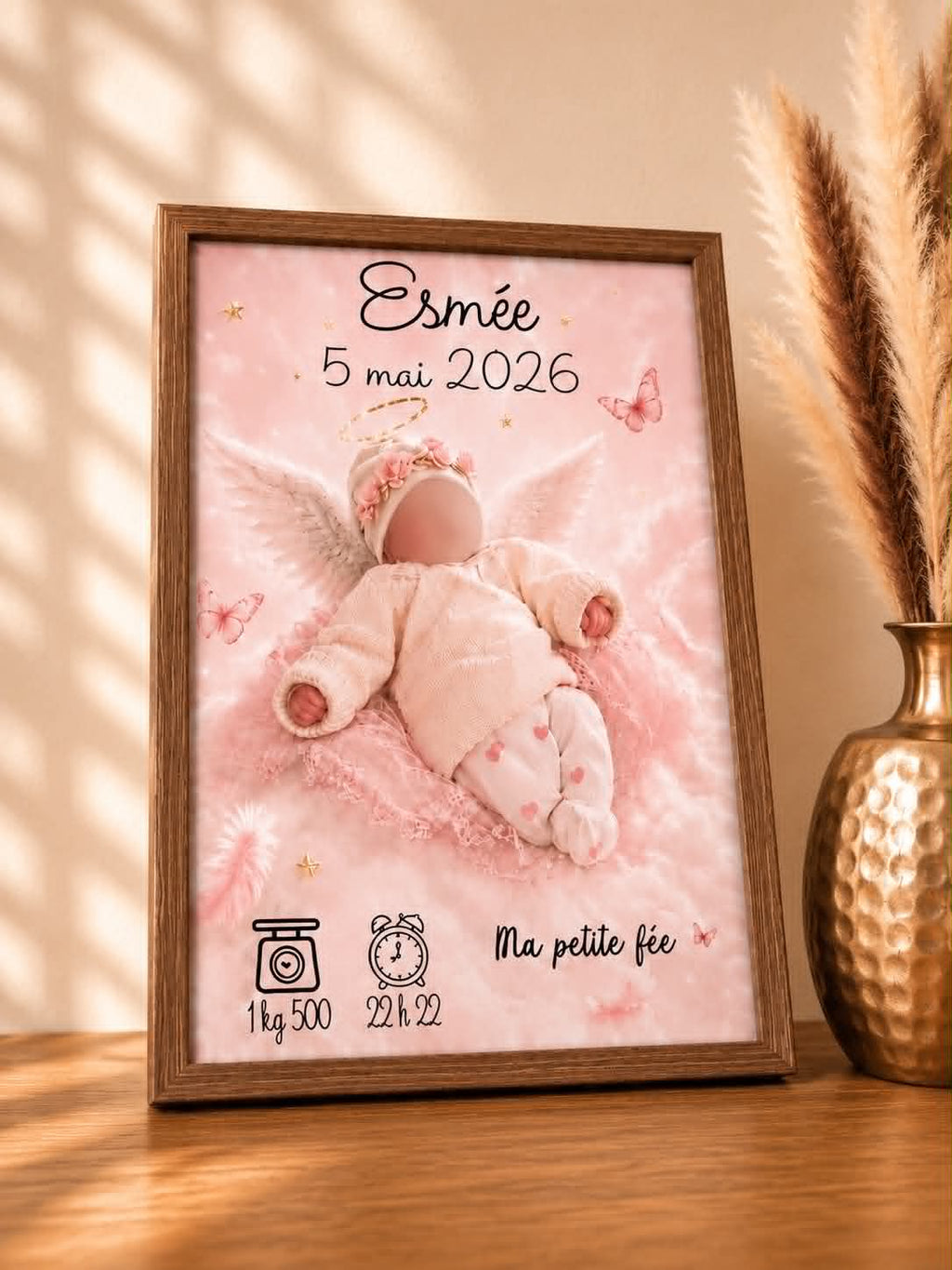Cadre souvenir ange 21X29,7cm