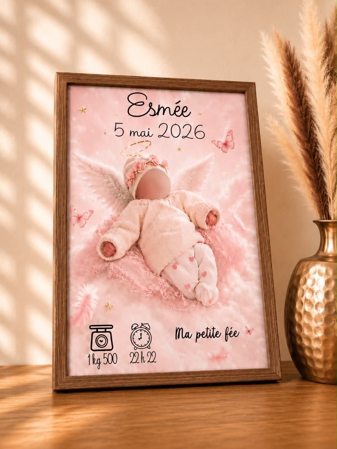 Cadre souvenir ange 21X29,7cm