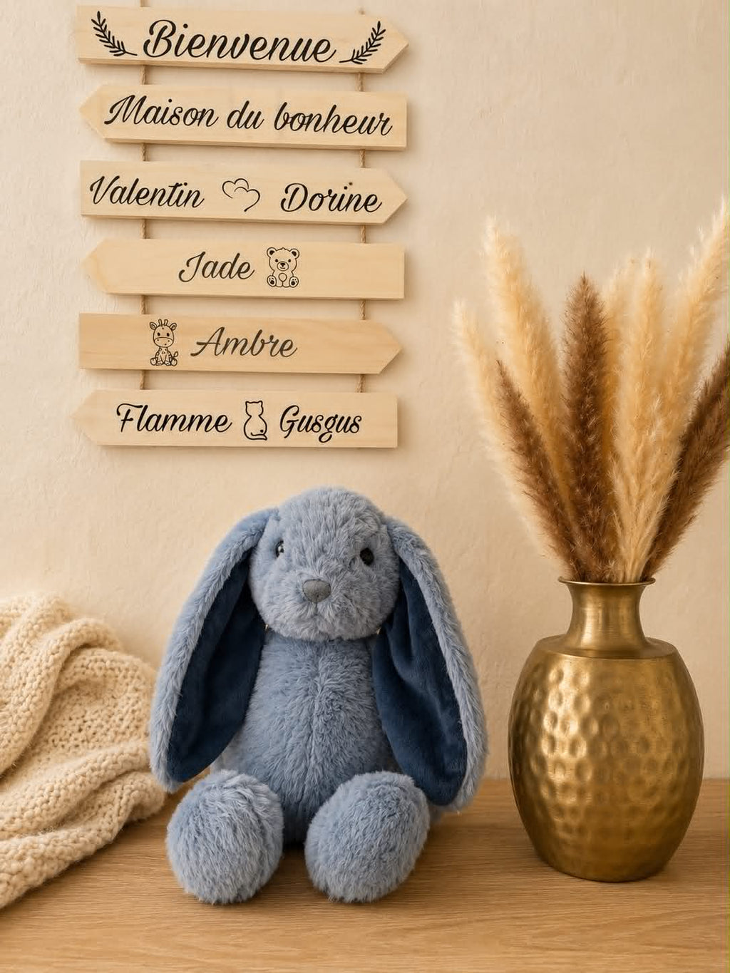 Peluche lapin - personnalisable
