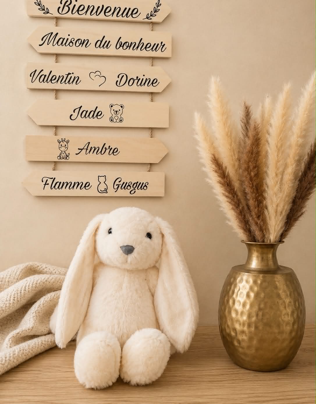 Peluche lapin - personnalisable