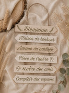 Décoration mural en bois - Bienvenue