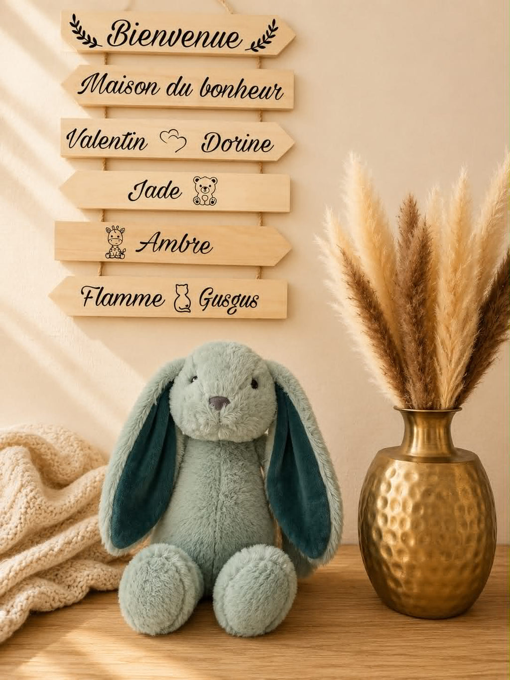 Peluche lapin - personnalisable