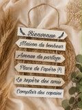 Décoration mural en bois - Bienvenue