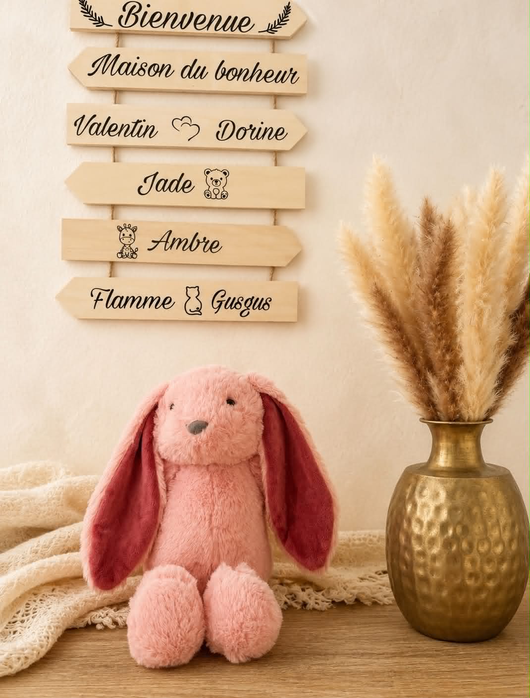 Peluche lapin - personnalisable