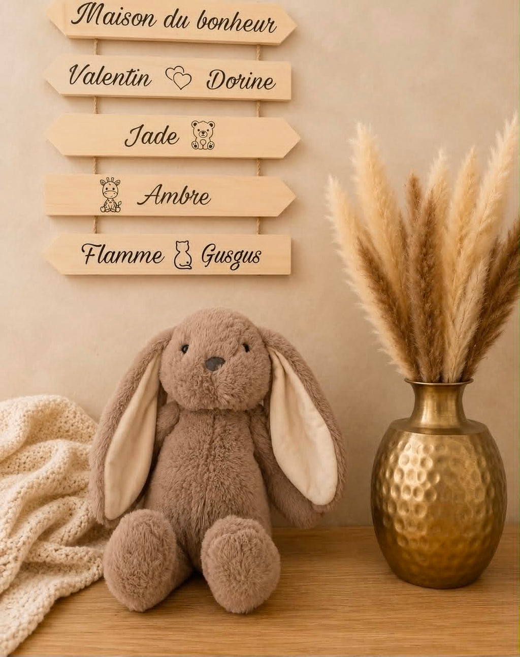 Peluche lapin - personnalisable